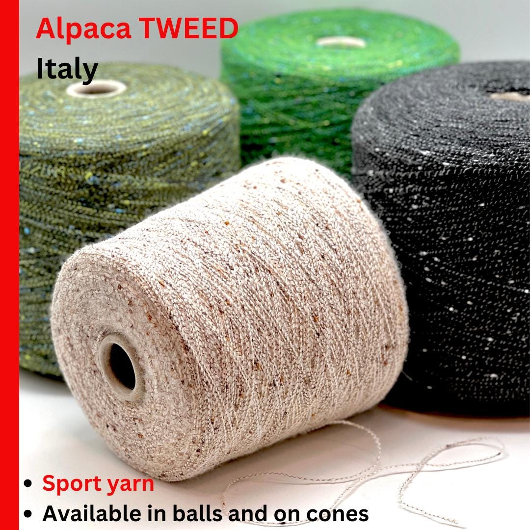 Alison Tweed sport-weight yarn by RiGo Italy – Alpaca Merino blend