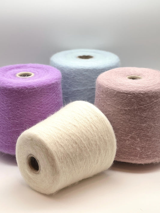 Alpaca Fluffy Yarn, ALPACA 70, Luxury Collection by RiGo, Premium Italian Yarn, Lace Weight, Available in Balls and on Cones, 1000m/100g (1093Y/3.52oz)
