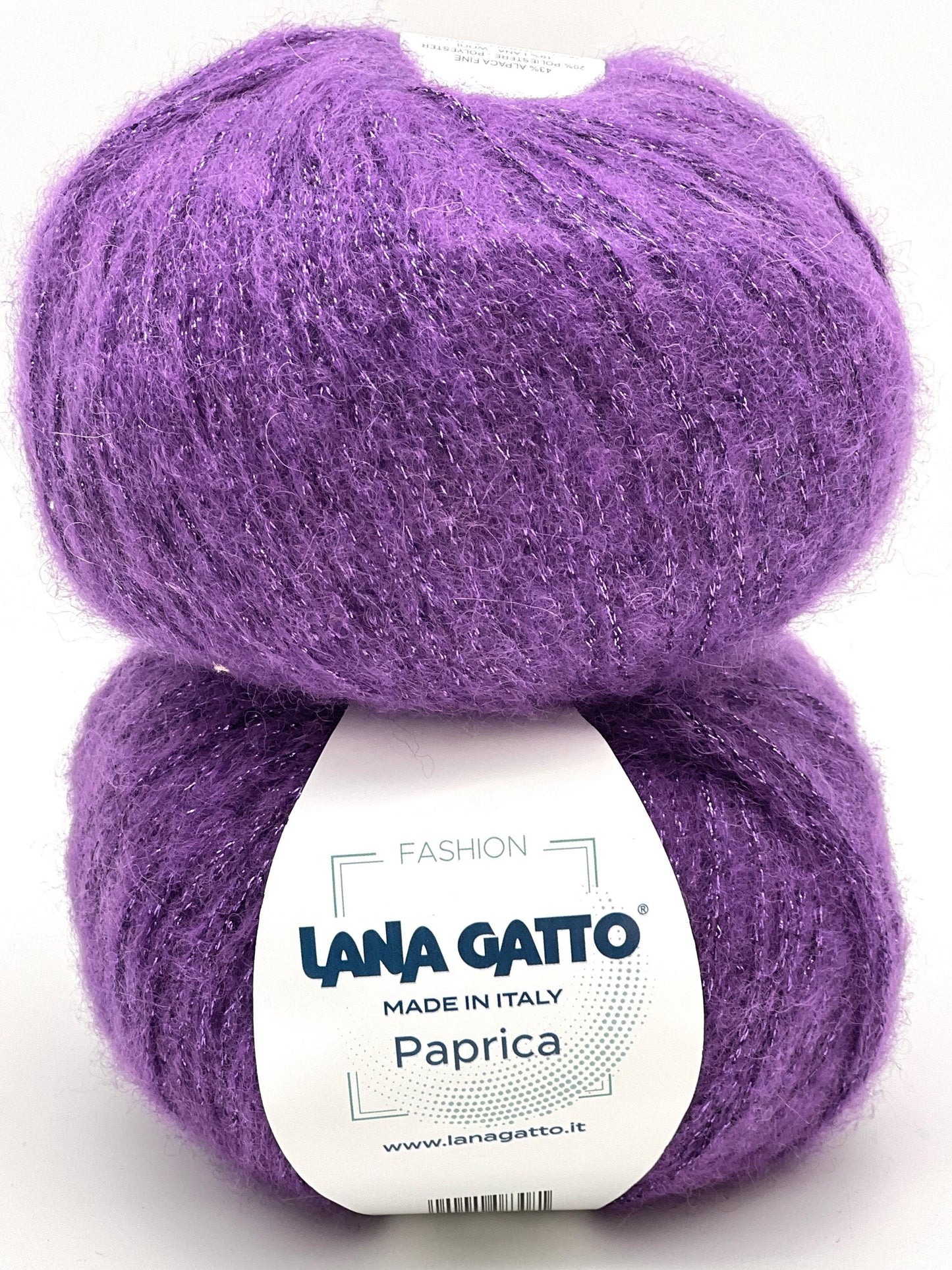 Пряжа из альпаки с люрексом, PAPRICA, лимитированная серия от Ланы Гатто, вес DK, 175 м/50 г (382 ярда/1,76 унции)