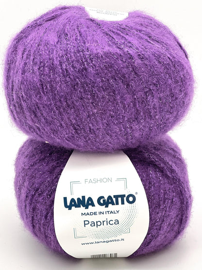 Пряжа из альпаки с люрексом, PAPRICA, лимитированная серия от Ланы Гатто, вес DK, 175 м/50 г (382 ярда/1,76 унции)