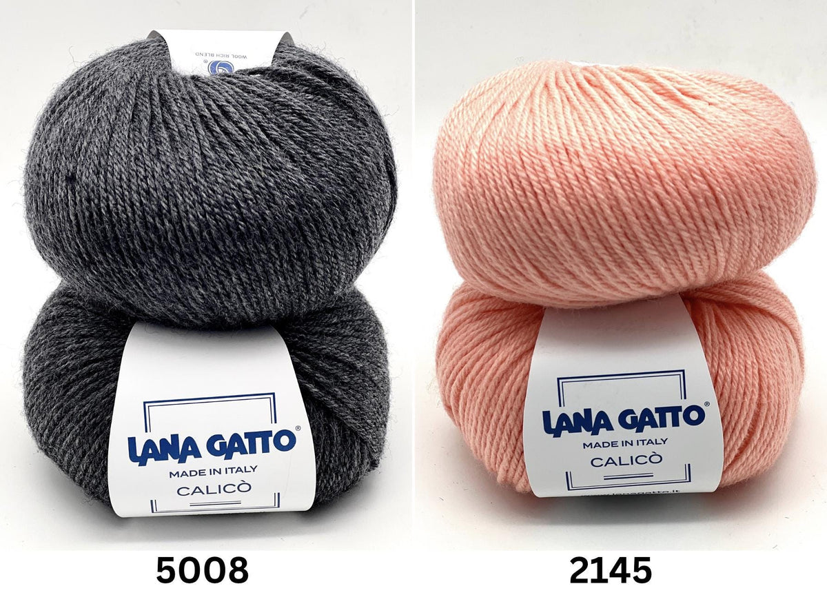 Lana Gatto Calico 50 percent virgin wool 50 percent acrylic shrinkproof DK weight Italian yarn from iDOKNiT