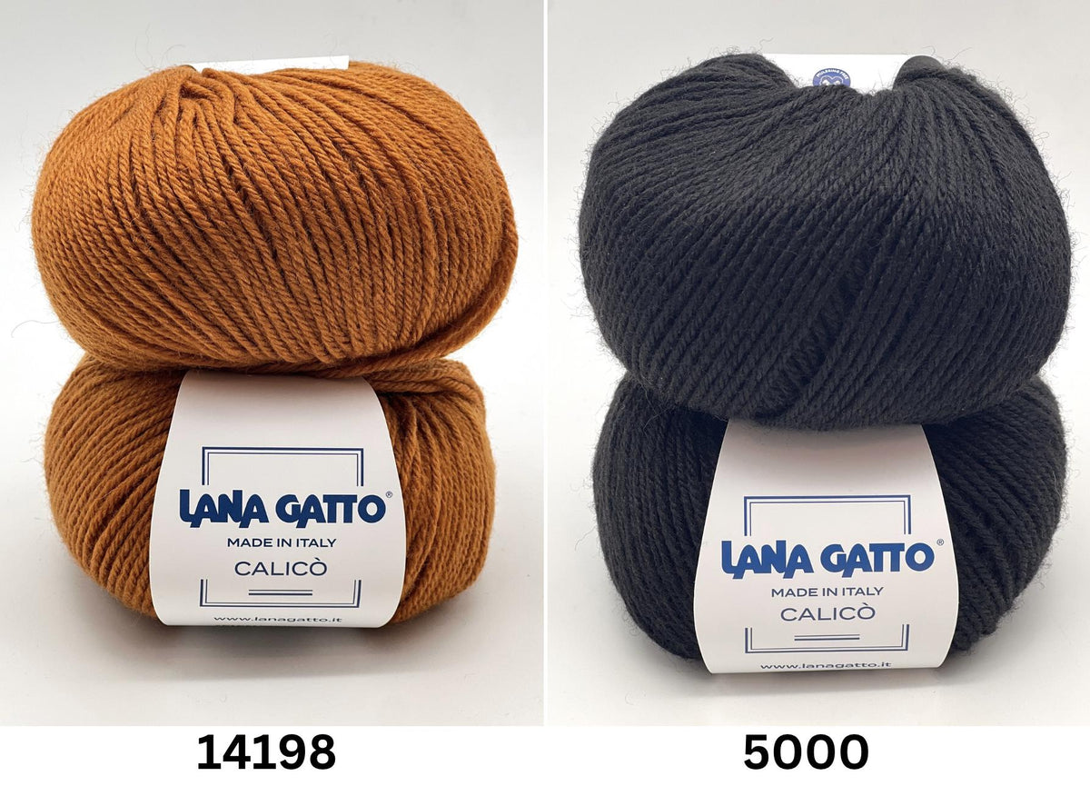 Lana Gatto Calico 50 percent virgin wool 50 percent acrylic shrinkproof DK weight Italian yarn from iDOKNiT