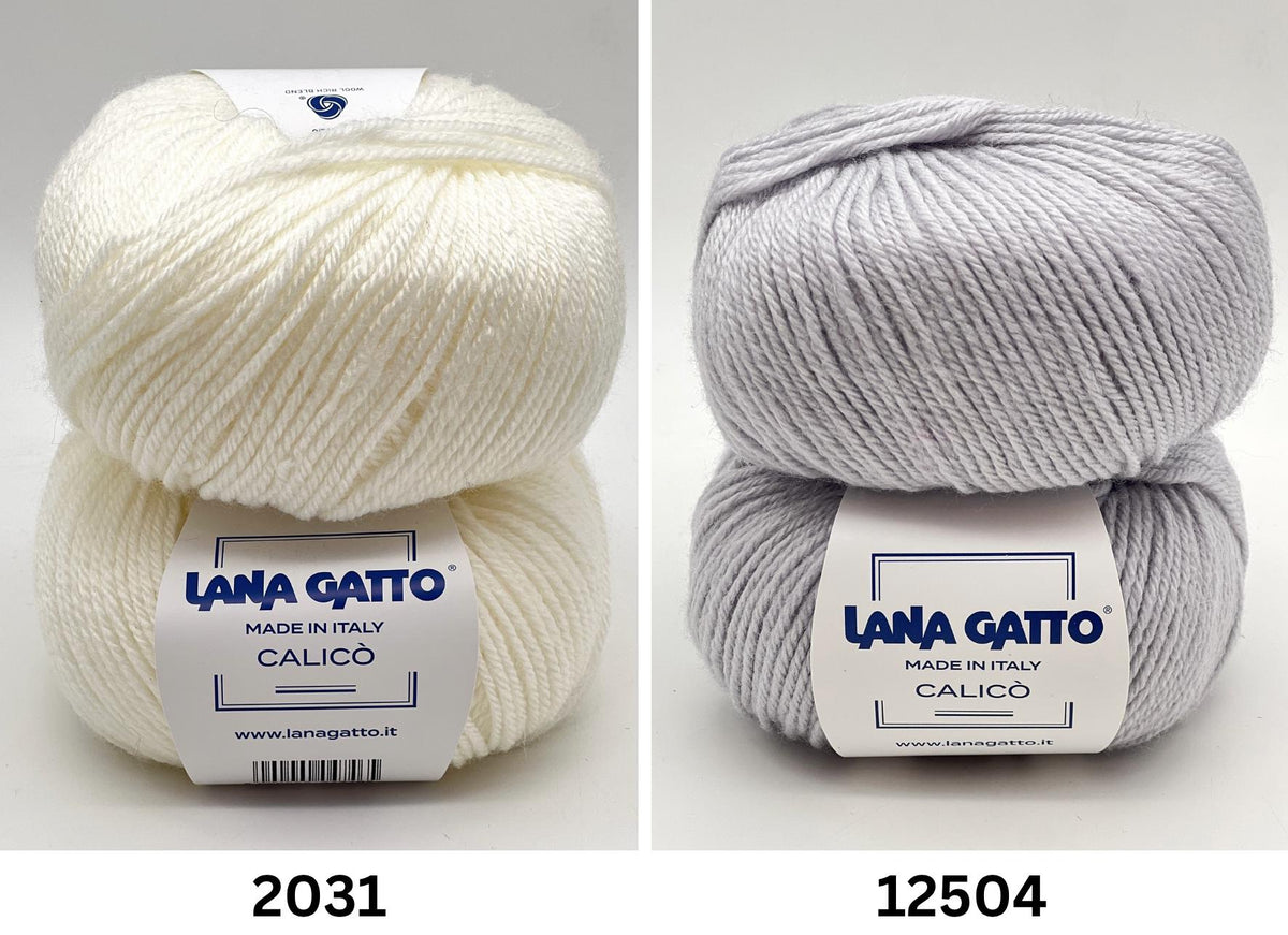 Lana Gatto Calico 50 percent virgin wool 50 percent acrylic shrinkproof DK weight Italian yarn from iDOKNiT