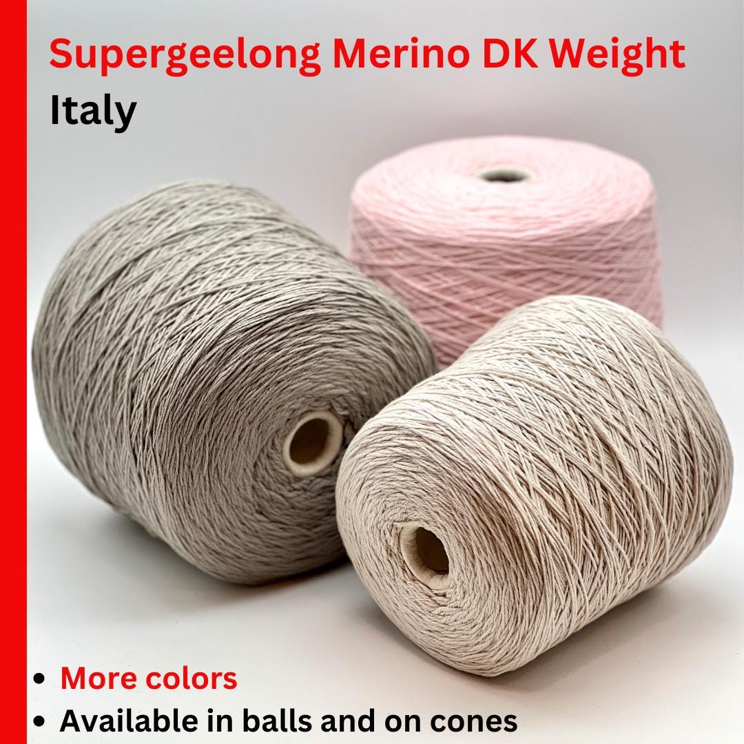 A curated collection of RiGo Supergeelong premium merino wool yarn in a palette of sophisticated neutrals and soft pinks. The image highlights the smooth, even texture and excellent stitch definition of this 100% Italian-made DK/Sport weight fiber. Authentic luxury yarn available at iDOKNiT.com.