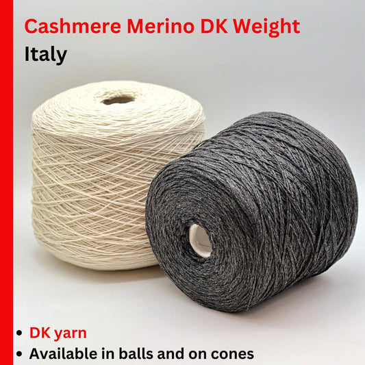 SIBERIA Cashmere Merino Lace Yarn by Ri.Go Italy DK Weight — 260m per 100g