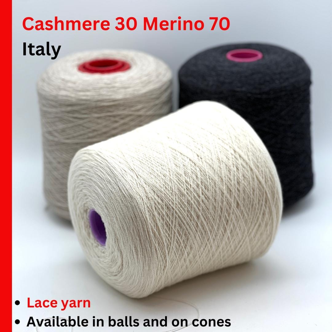 SIBERIA Cashmere Merino Lace Yarn 2/20 by Ri.Go Italy — 1000m per 100g