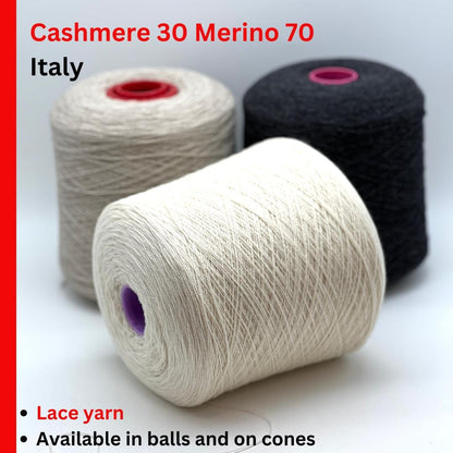 SIBERIA Cashmere Merino Lace Yarn 2/20 by Ri.Go Italy — 1000m per 100g