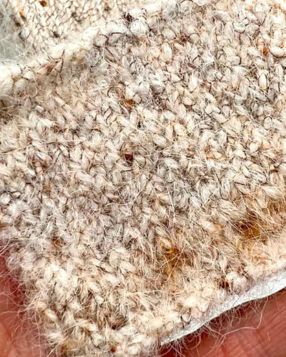 Knitting sample in ALISON TWEED – fabric after washing