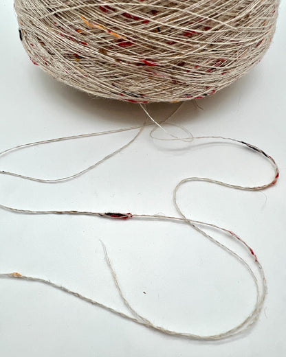 Profilo Flame linen viscose tweed lace weight yarn in balls from iDOKNiT