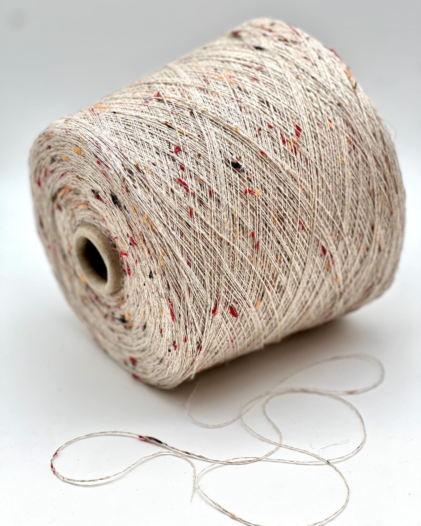 Profilo Flame linen viscose tweed lace weight yarn in balls from iDOKNiT