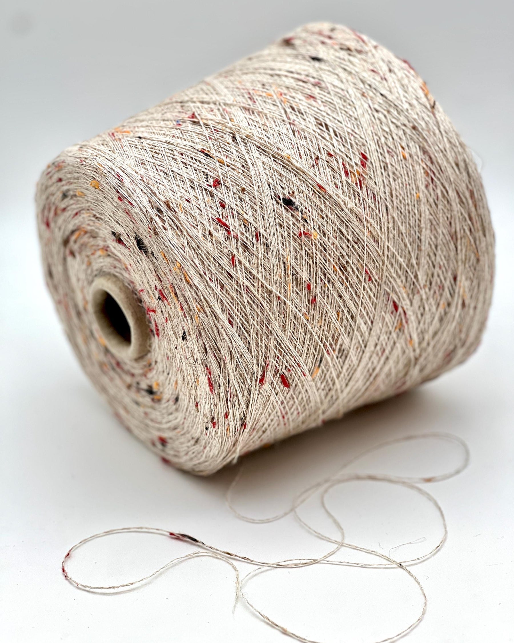 Profilo Flame linen viscose tweed lace weight yarn in balls from iDOKNiT