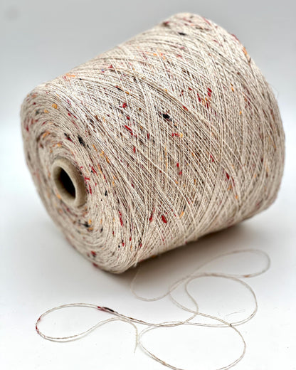 Profilo Flame linen viscose tweed lace weight yarn in balls from iDOKNiT