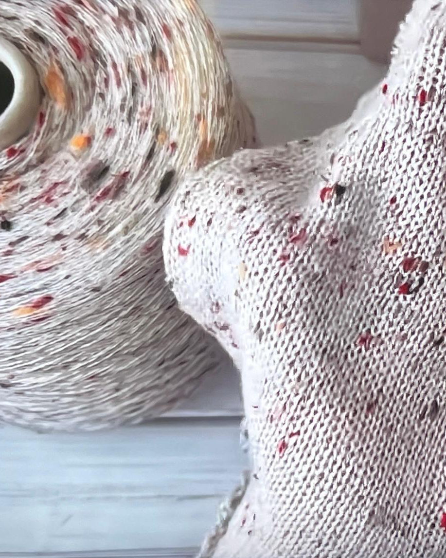 Profilo Flame linen viscose tweed lace weight yarn in balls from iDOKNiT