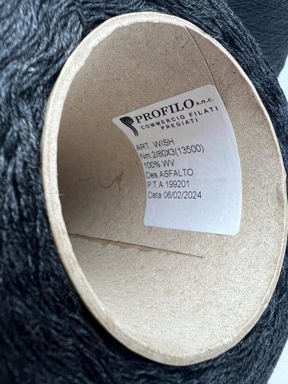 Merino 100 Yarn, WISH, Premium Italian Yarn by Profilo, Available in Balls and on Cones, Lace Weight, 1350m/100g (1476y/3.52oz)