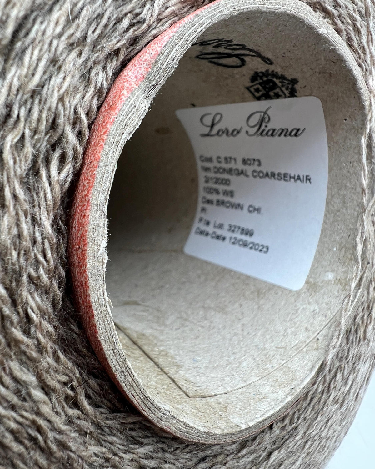 Loro Piana DONEGAL COARSEHAIR 100 percent pure Italian cashmere yarn ball and cone from iDOKNiT