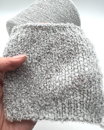 Elite iDOKNiT luxury micro-bouclé yarn, BABY15 by Polipeli Italy. 79% baby alpaca lace weight, Nm 14500. Authentic Italian-made fine airy loop yarn curated by iDOKNiT for professional knitting.