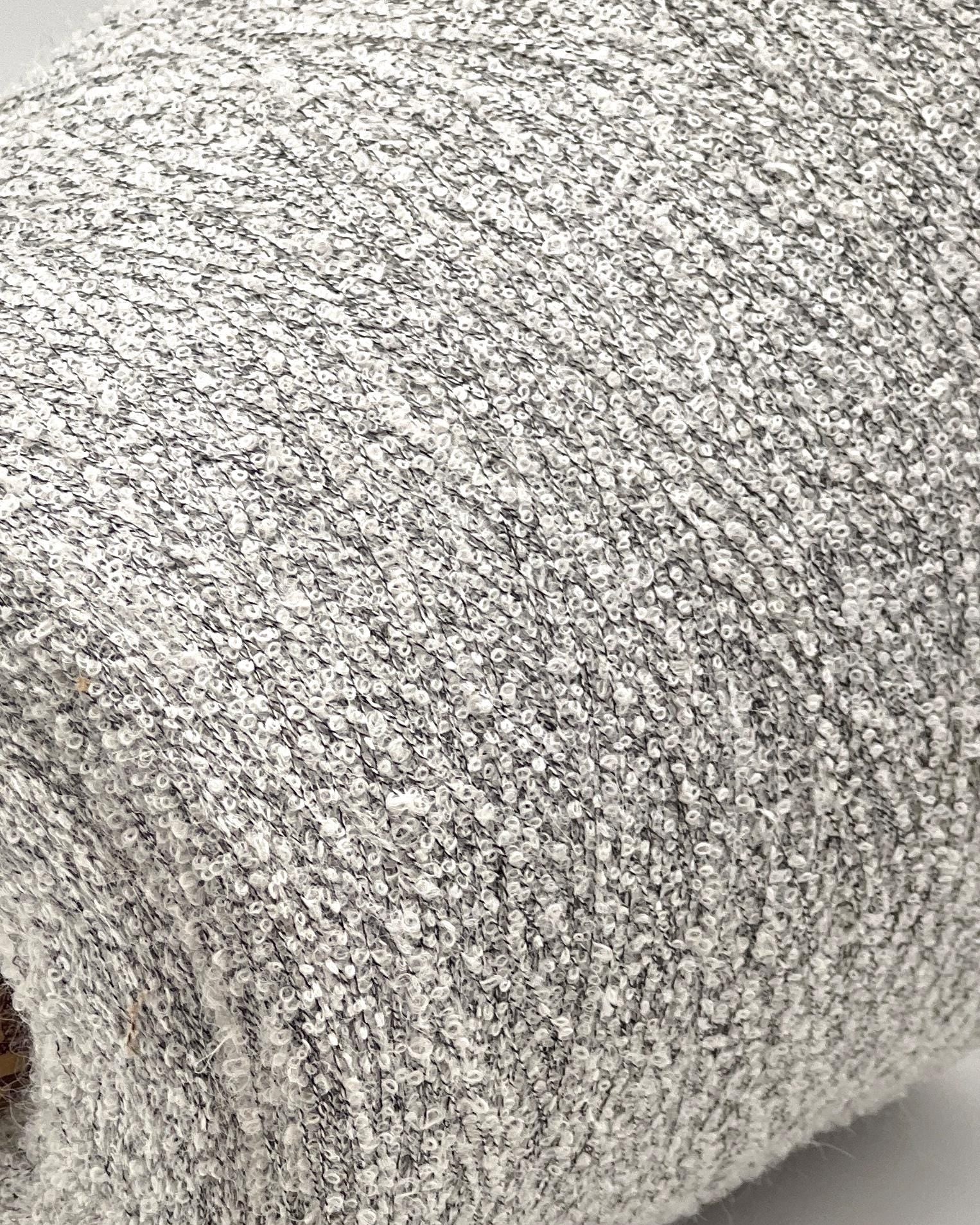 Elite iDOKNiT luxury micro-bouclé yarn, BABY15 by Polipeli Italy. 79% baby alpaca lace weight, Nm 14500. Authentic Italian-made fine airy loop yarn curated by iDOKNiT for professional knitting.