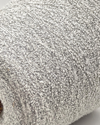 Elite iDOKNiT luxury micro-bouclé yarn, BABY15 by Polipeli Italy. 79% baby alpaca lace weight, Nm 14500. Authentic Italian-made fine airy loop yarn curated by iDOKNiT for professional knitting.