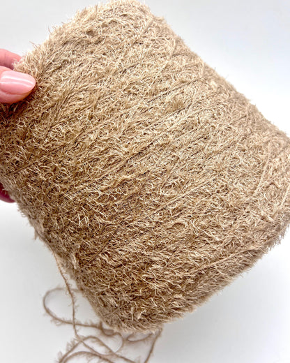 RiGo MANDORLO Italian grass yarn made from silk and merino wool, luxury textured fingering weight yarn for sweaters, shawls, and accessories.