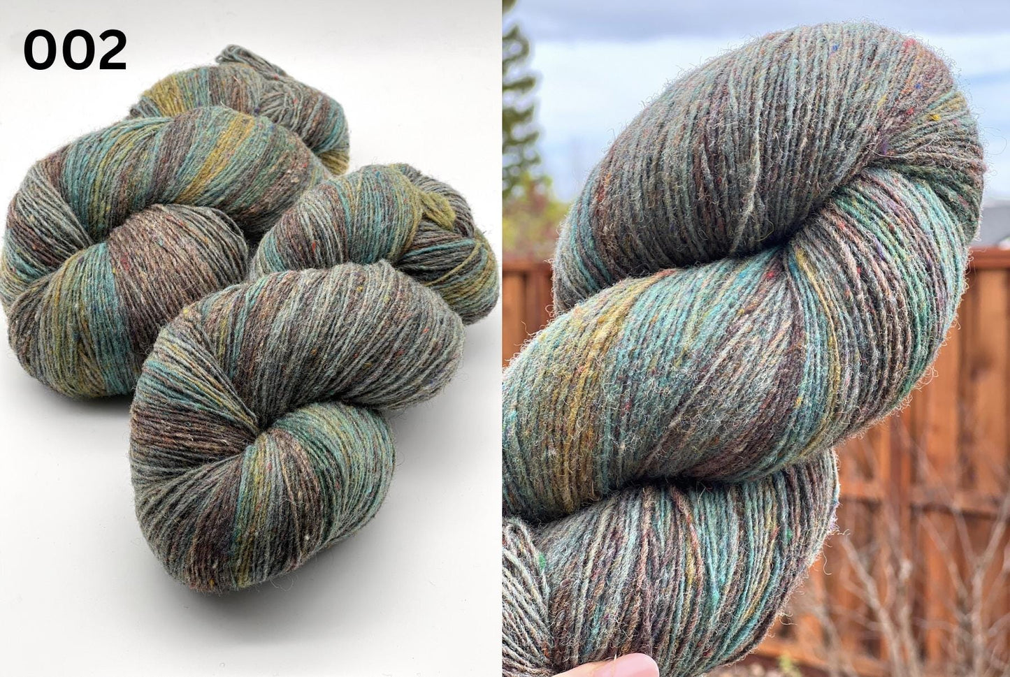 Exclusive iDOKNiT fingering weight heritage yarn, DUNDAGA 6.1 from Paces Vilnas Fabrika, Latvia. A traditional single-ply blend of 70% Latvian wool and 30% Latvian merino, providing 420m per 100g. Processed to retain 70% natural lanolin for unique warmth and a soft bloom. Curated by iDOKNiT in various authentic multi-color batches for rustic, high-quality knitwear.