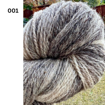 Exclusive iDOKNiT rare heritage yarn, 100% Romanov Sheep Wool 6.2 from Paces Vilnas Fabrika, Latvia. A professionally spun 6/2 two-ply DK weight that offers superior body and stability compared to single-ply versions while retaining 70% natural lanolin. Curated by iDOKNiT in natural grey and tweed-depth dyed shades for high-warmth, weather-resistant heritage sweaters and robust outdoor accessories.
