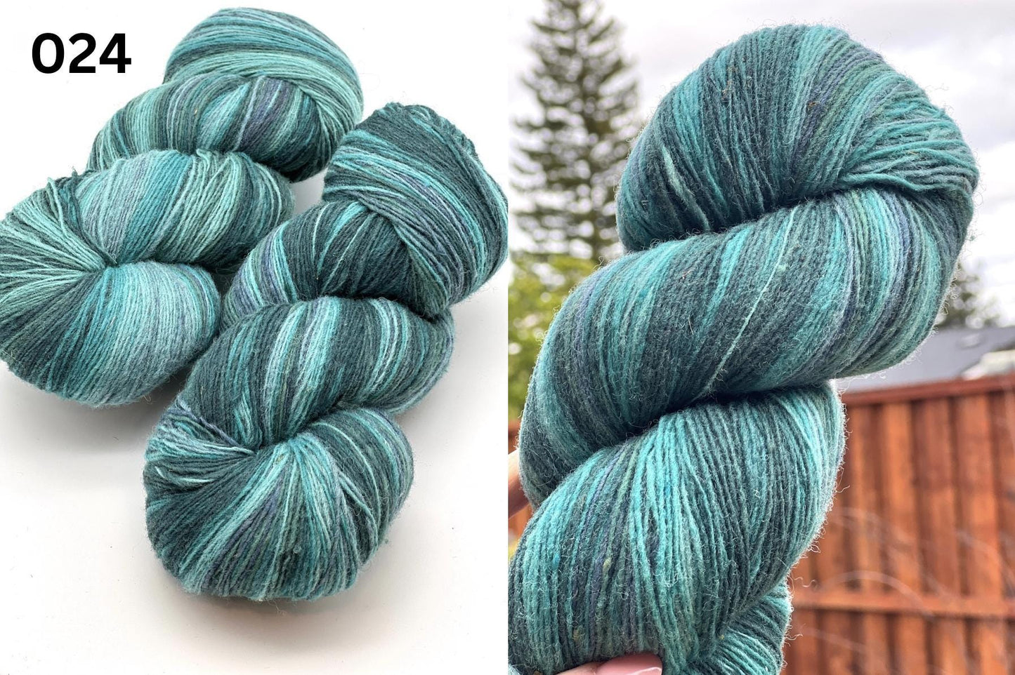 Exclusive iDOKNiT fingering weight heritage yarn, DUNDAGA 6.1 from Paces Vilnas Fabrika, Latvia. A traditional 6/1 single-ply blend of 70% Latvian wool and 30% Latvian merino, providing 460m per 100g. Curated by iDOKNiT in a spectrum of authentic blue and green Baltic shades (022, 023, 024, 054, 067, 069, 092) for rustic-refined knitwear with a soft, natural bloom.