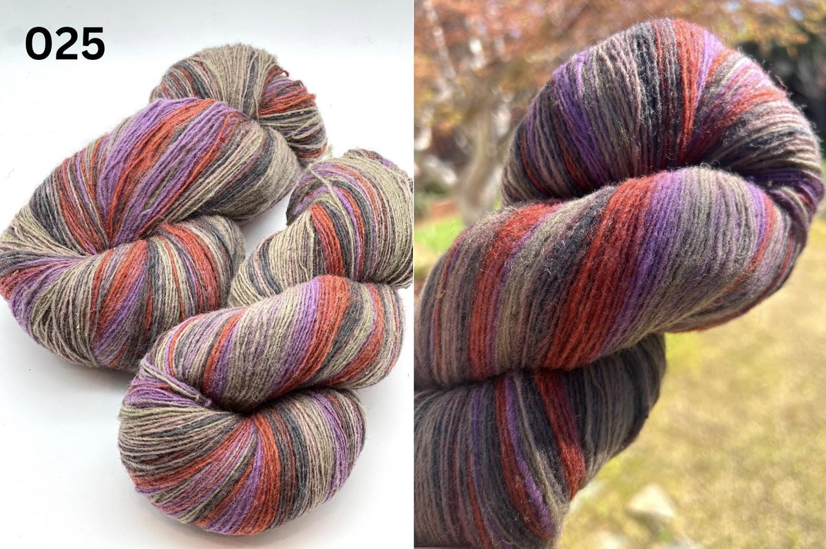 Dundaga hand dyed multicolored Latvian wool and merino fingering weight yarn from iDOKNiT