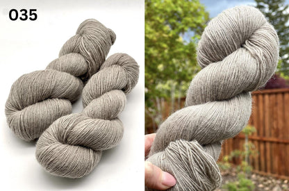 Exclusive iDOKNiT fingering weight wool, DUNDAGA 6.1 from Paces Vilnas Fabrika. 100% Merino wool from German sheep, traditionally processed in Latvia without chemicals to retain high lanolin content. Single-ply construction providing 420m per 100g. Curated by iDOKNiT for authentic, warm, and elastic knitwear with a natural "alive" feel.