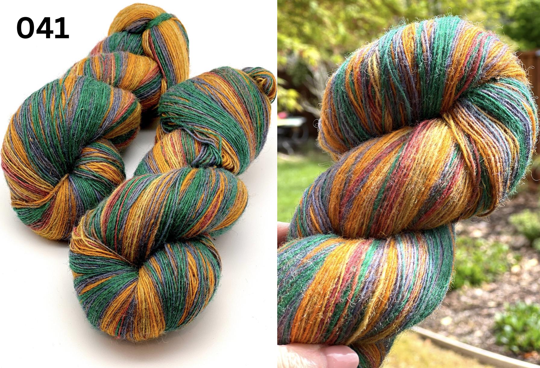 DUNDAGA 6/1 fingering weight yarn – 100% Merino wool from German sheep, high lanolin content for a soft rustic feel, shown in natural hand-dyed gradients. Ideal for cozy sweaters and heritage knitting with authentic German sheep wool. Premium European yarn available at iDOKNiT.com.