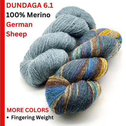 Пряжа Dundaga 6.1 GERMAN SHEEP, 100% мериносовая шерсть, доступна в мотках или рулонах, толщина нити в одну нить, 420 м/100 г (459 ярдов/3,52 унции)