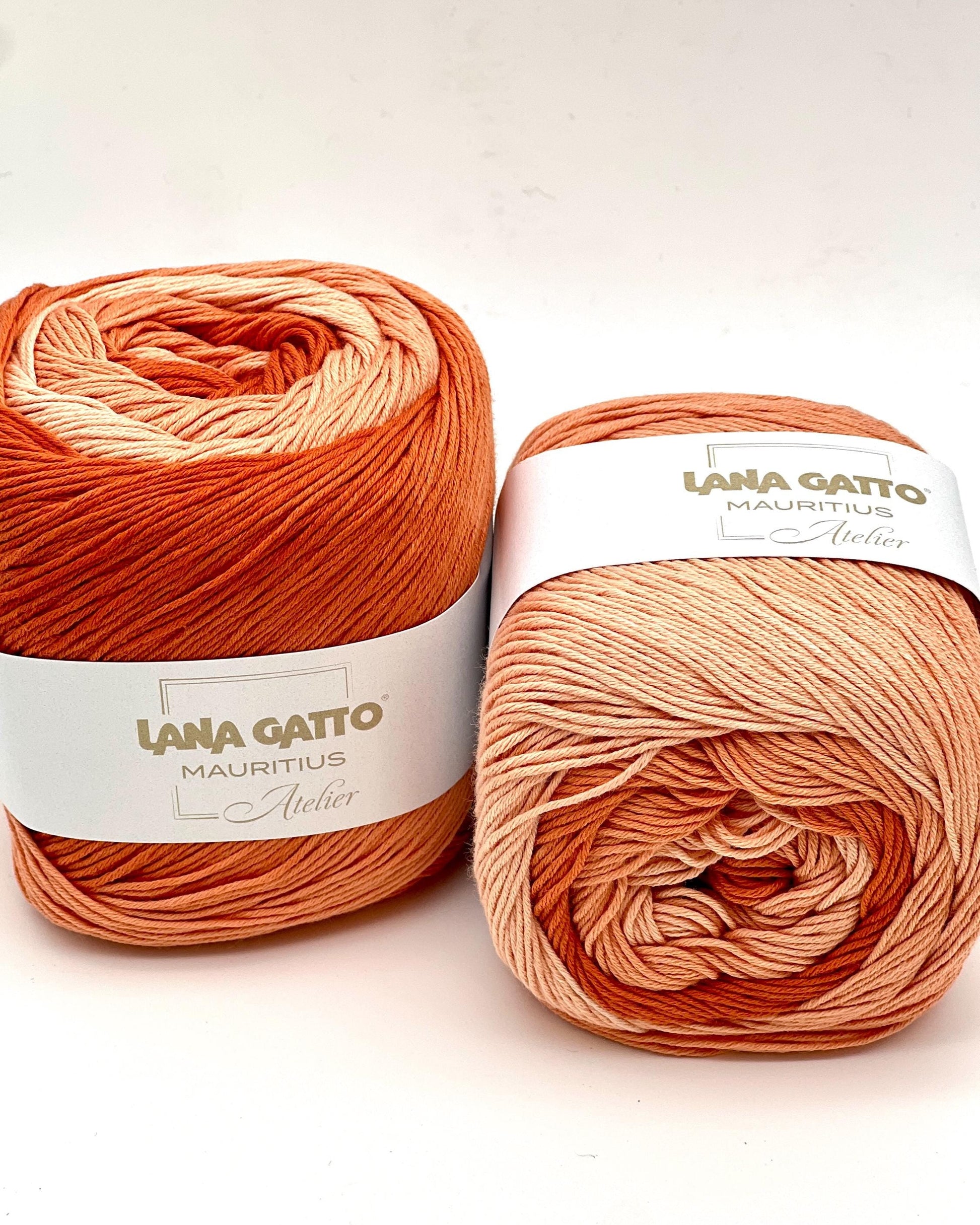 Lana Gatto MAURITIUS organic cotton yarn Italian fingering yarn
Luxury organic cotton yarn for summer garments and baby knits
Close up of MAURITIUS yarn showing smooth cotton texture
Italian organic cotton yarn for lightweight shawls and sweaters
Soft breathable fingering cotton yarn for elegant knitwear