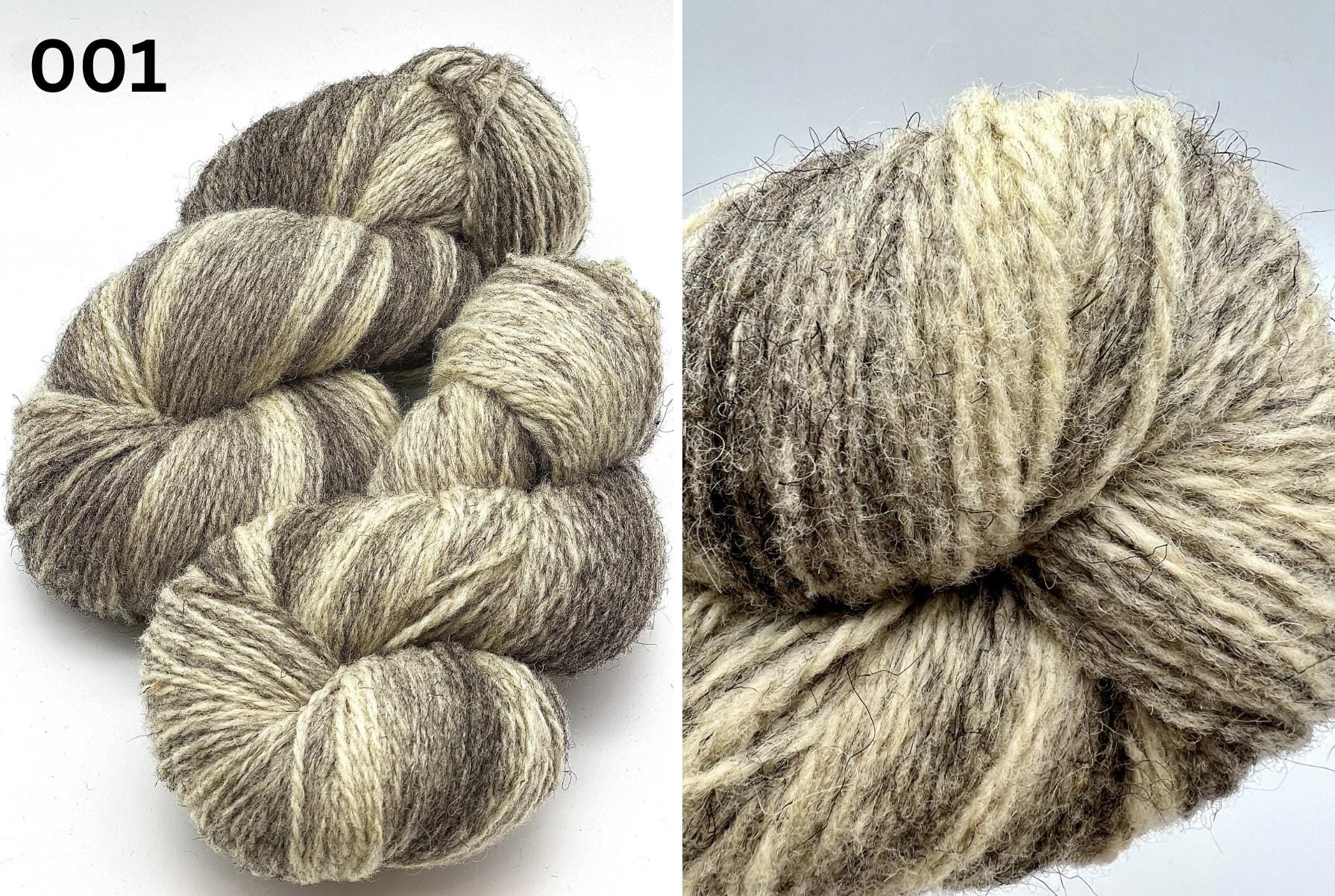 Exclusive iDOKNiT rare heritage yarn, 100% Romanov Sheep Wool 6.2 from Paces Vilnas Fabrika, Latvia. A professionally spun 6/2 two-ply DK weight that offers superior body and stability compared to single-ply versions while retaining 70% natural lanolin. Curated by iDOKNiT in natural grey and tweed-depth dyed shades for high-warmth, weather-resistant heritage sweaters and robust outdoor accessories.