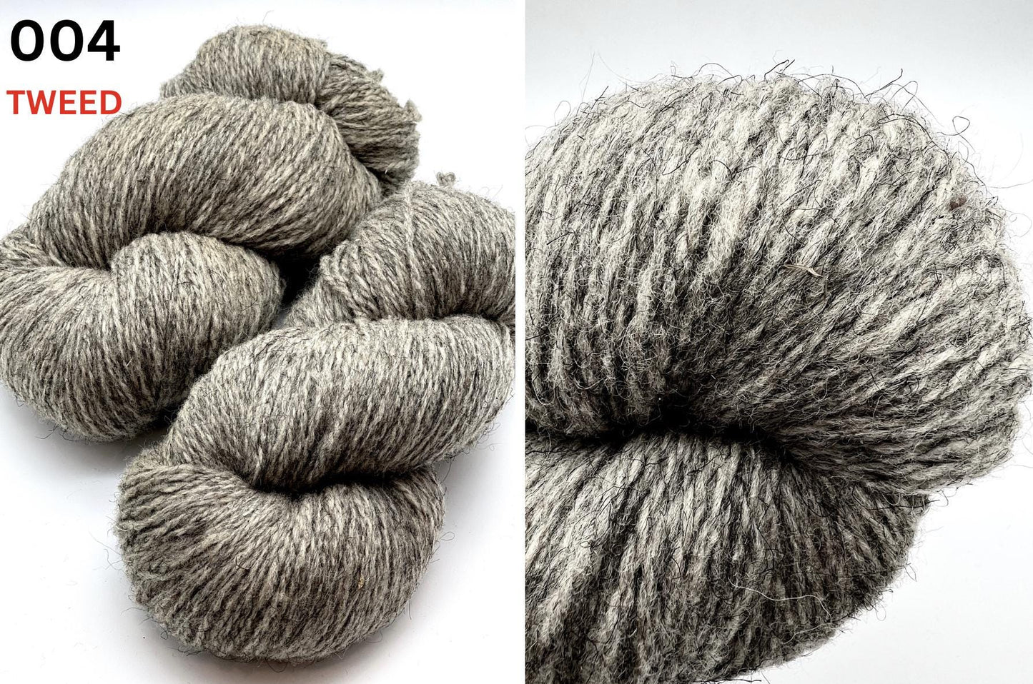 Exclusive iDOKNiT rare heritage yarn, 100% Romanov Sheep Wool 6.2 from Paces Vilnas Fabrika, Latvia. A professionally spun 6/2 two-ply DK weight that offers superior body and stability compared to single-ply versions while retaining 70% natural lanolin. Curated by iDOKNiT in natural grey and tweed-depth dyed shades for high-warmth, weather-resistant heritage sweaters and robust outdoor accessories.