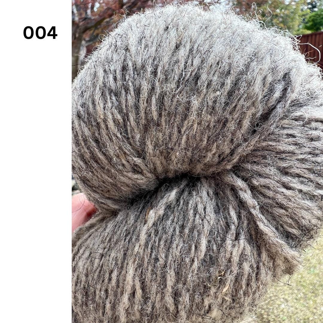 Exclusive iDOKNiT rare heritage yarn, 100% Romanov Sheep Wool 6.2 from Paces Vilnas Fabrika, Latvia. A professionally spun 6/2 two-ply DK weight that offers superior body and stability compared to single-ply versions while retaining 70% natural lanolin. Curated by iDOKNiT in natural grey and tweed-depth dyed shades for high-warmth, weather-resistant heritage sweaters and robust outdoor accessories.