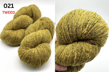 Exclusive iDOKNiT rustic fingering weight yarn, Romanov Sheep Wool from Paces Vilnas Fabrika, Latvia. 100% pure Romanov wool traditionally processed to retain 70% natural lanolin for extreme durability and weather resistance. Single-ply construction providing 420m per 100g. Curated by iDOKNiT in natural and tweed-effect dyed shades for heritage-style, hearty knitwear.