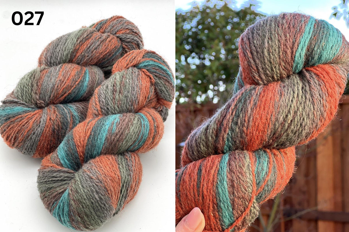 Dundaga hand dyed multicolored Latvian wool and merino fingering weight yarn from iDOKNiT