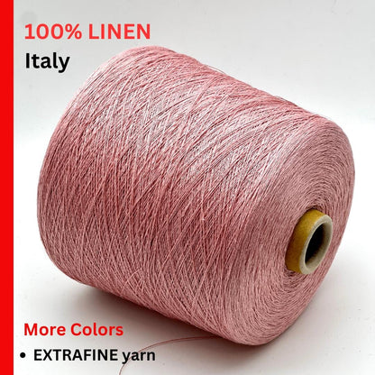 Servizi E Seta LINO linen yarn cone Italy lace weight 1300m per 100g
Italian linen yarn LINO fine lace weight breathable summer yarn
100 percent linen yarn cone weaving knitting lightweight natural fiber