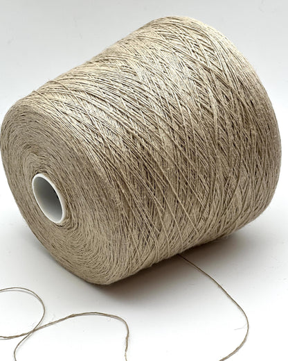 Premium iDOKNiT fingering weight yarn, FRESCOLINO by RiGo Italy. 100% pure linen fiber with an Nm 3/12 count, providing 400m per 100g. Authentic Italian-made plant fiber curated by iDOKNiT for breathable, long-lasting summer garments in vibrant shades like 1488 Orange and 1489 Beige.