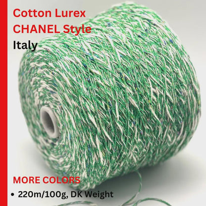 Cotton Fantasy Yarn, CLASS, Luxury Collection by RiGo, Italy, Available on Cone or in Balls, DK Weight - 220m/100g