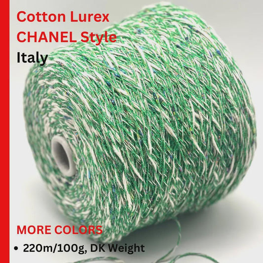 Cotton Fantasy Yarn, CLASS, Luxury Collection by RiGo, Italy, Available on Cone or in Balls, DK Weight - 220m/100g