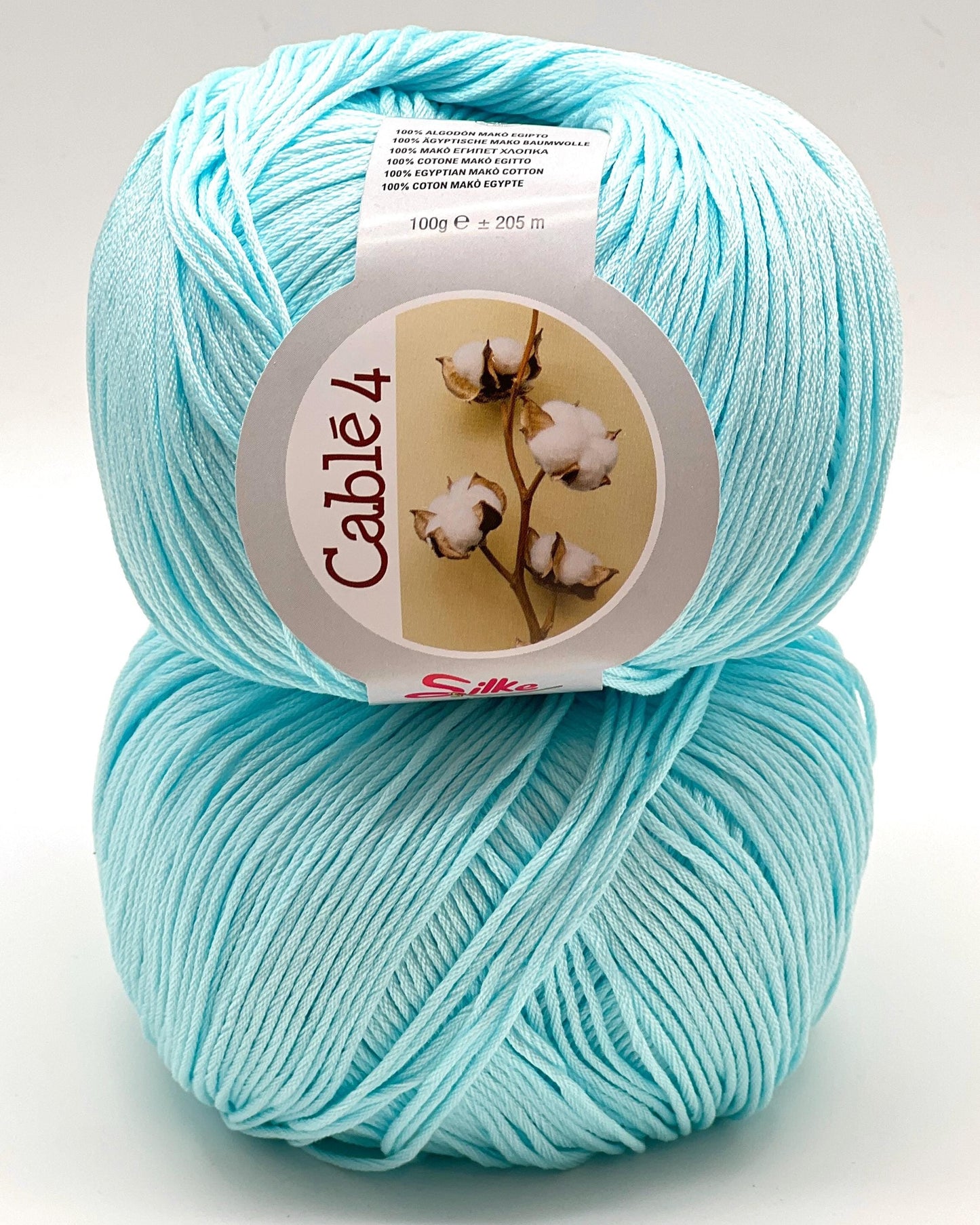 Shop Silky CABLE 4 at iDOKNiT. Premium 100% Egyptian Mako cotton. Smooth, DK weight 205m/100g fiber for breathable, soft, and matte-finish luxury knitwear.