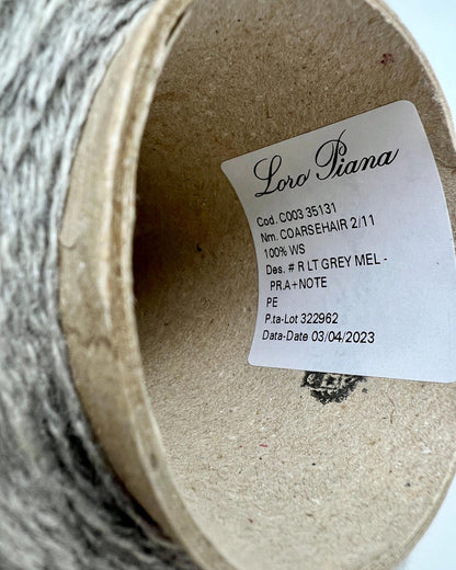 COARSEHAIR 2/11 cashmere yarn luxury Italian yarn
100 percent cashmere lace fingering yarn 550m per 100g
Soft luxury cashmere yarn for sweaters shawls and scarves
Italian cashmere cone yarn close up texture detail
COARSEHAIR 2/11 lightweight wearable cashmere yarn