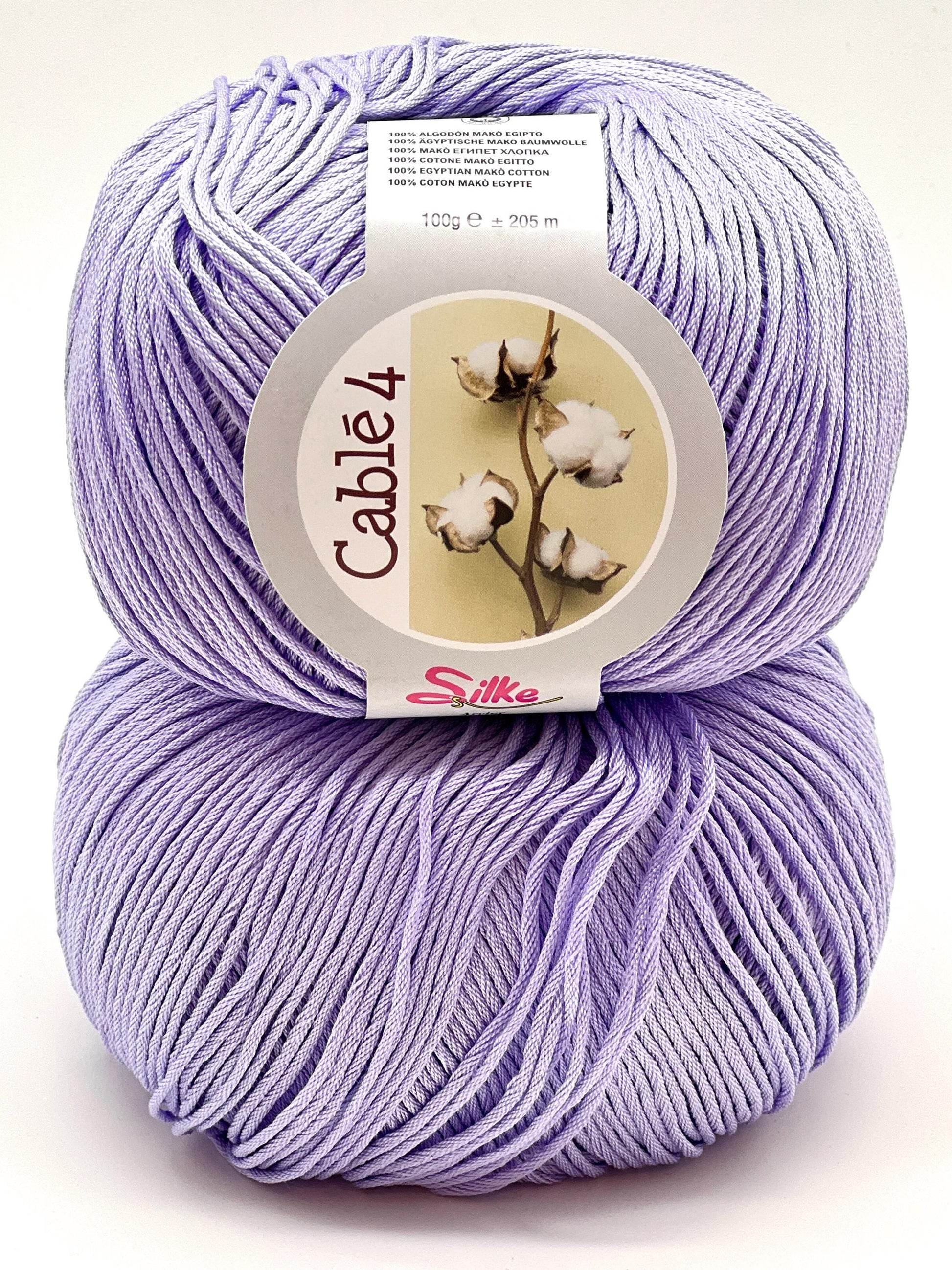 Shop Silky CABLE 4 at iDOKNiT. Premium 100% Egyptian Mako cotton. Smooth, DK weight 205m/100g fiber for breathable, soft, and matte-finish luxury knitwear.