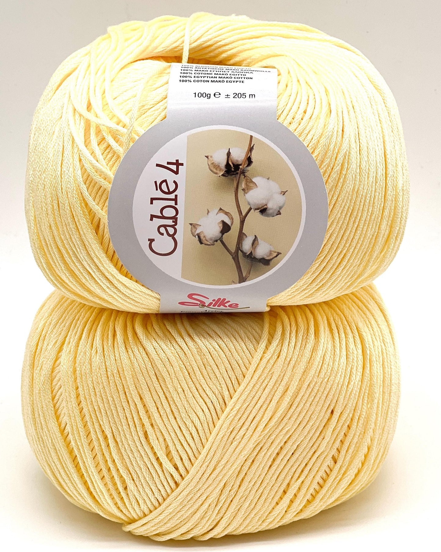 Shop Silky CABLE 4 at iDOKNiT. Premium 100% Egyptian Mako cotton. Smooth, DK weight 205m/100g fiber for breathable, soft, and matte-finish luxury knitwear.