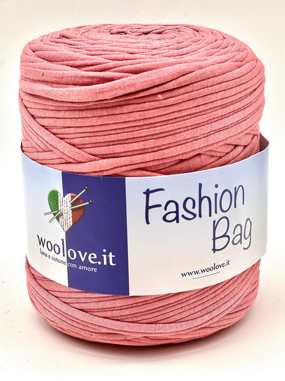 RIBON Spagehtti Yarn, FASHION BAG,  Made from Real T-Shirt Material, Cotton Lycra Stretch Thread, Italy, Perfect for Crochet Bags, 700g/130m