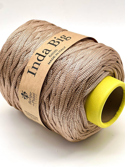 Structured, Water-Resistant Yarn, INDA BIG by Borgo de Pazzi, Italy, Perfect for Crochet Bags, Baskets, Home Décor and Macramé, 500g/165m