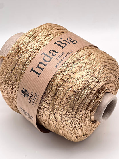 Structured, Water-Resistant Yarn, INDA BIG by Borgo de Pazzi, Italy, Perfect for Crochet Bags, Baskets, Home Décor and Macramé, 500g/165m