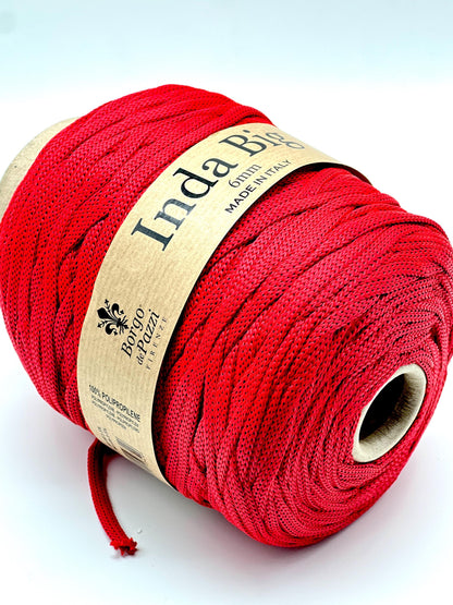 Structured, Water-Resistant Yarn, INDA BIG by Borgo de Pazzi, Italy, Perfect for Crochet Bags, Baskets, Home Décor and Macramé, 500g/165m