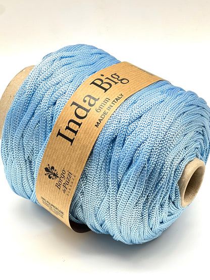 Structured, Water-Resistant Yarn, INDA BIG by Borgo de Pazzi, Italy, Perfect for Crochet Bags, Baskets, Home Décor and Macramé, 500g/165m