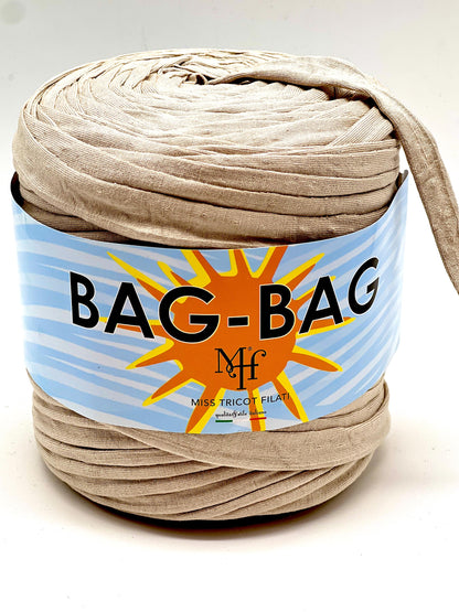 RIBON Spagehtti Yarn, FASHION BAG,  Made from Real T-Shirt Material, Cotton Lycra Stretch Thread, Italy, Perfect for Crochet Bags, 700g/130m